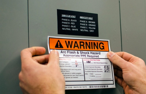 Arc Flash Label Applied in the Field