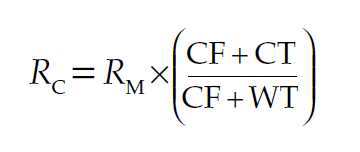 Transformer Winding Resistance Temperature Correction Formula RC = RM((CF+CT) / (CF+WT))